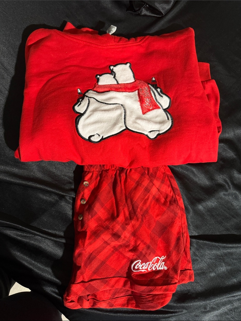 Coca Cola Red Polar Bear Appliqué Lounge Set